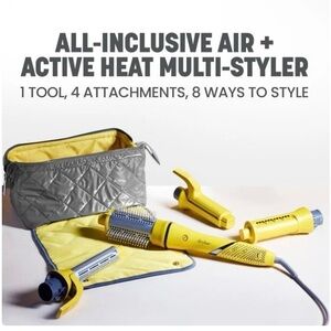 Drybar Yellow All-Inclusive Air + Active Heat Multi-Styler with Attachments